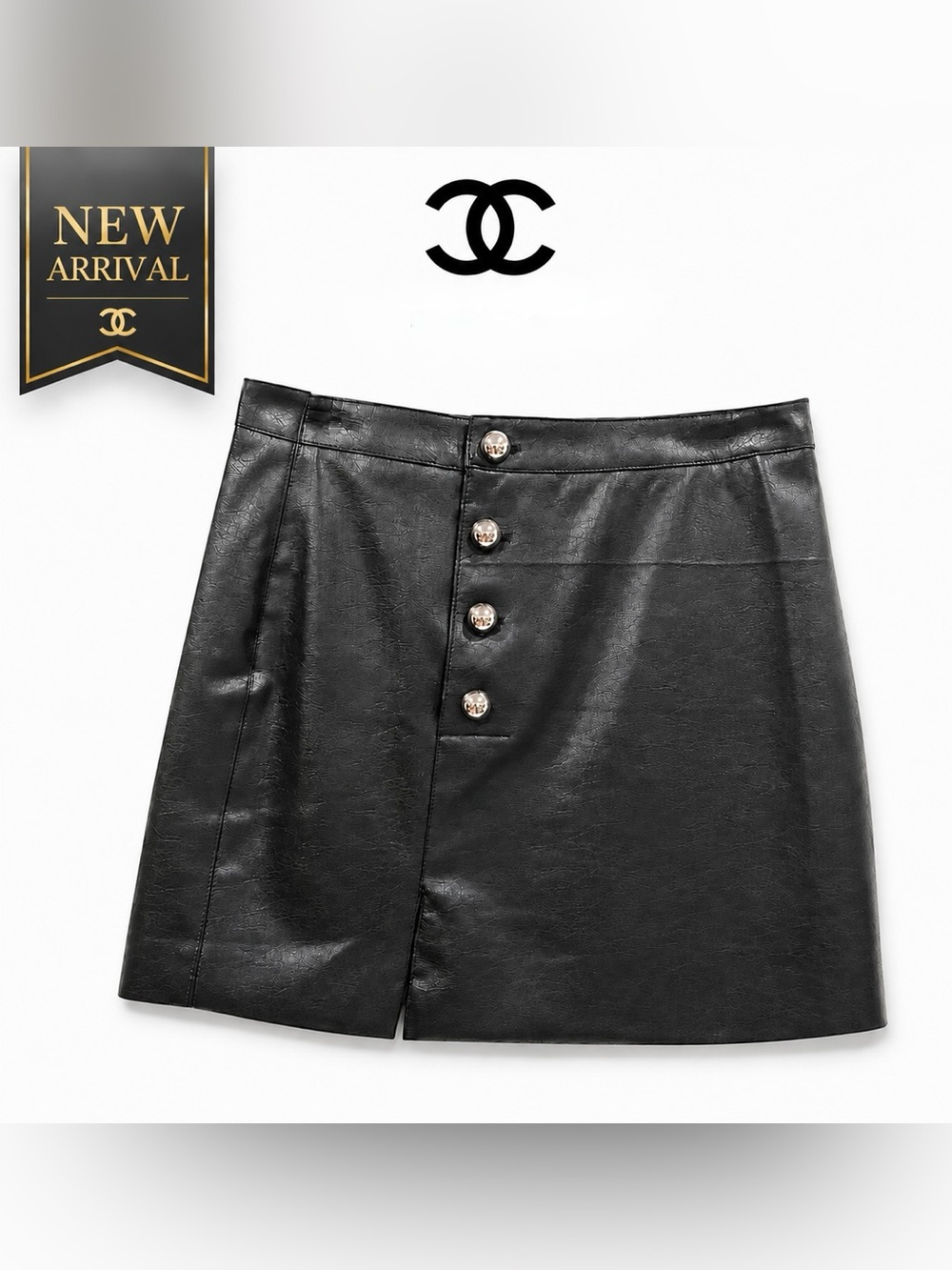 🖤✨Black Leather Mini Skirt – Brand New ✨🖤